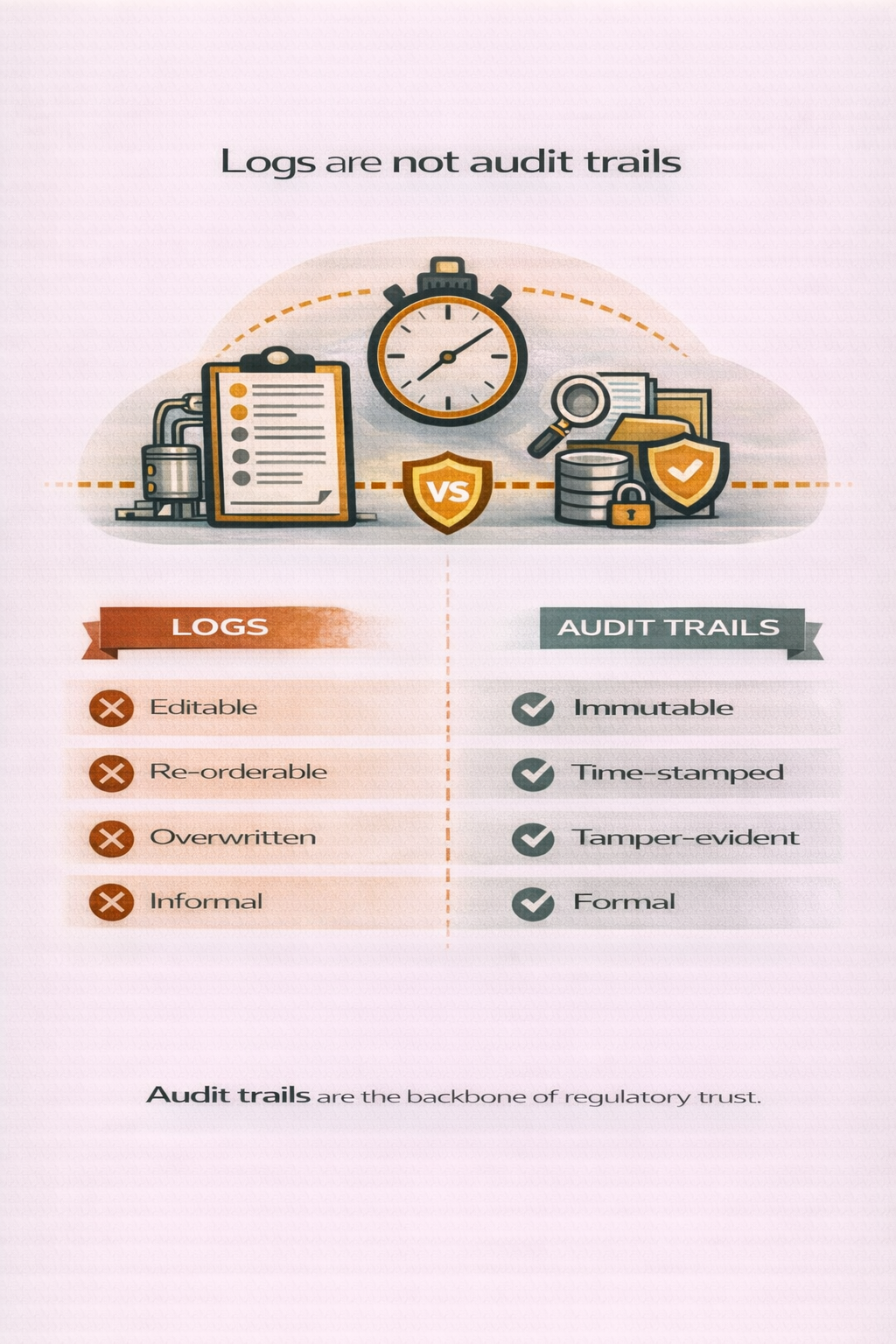 Logs are not audit trails